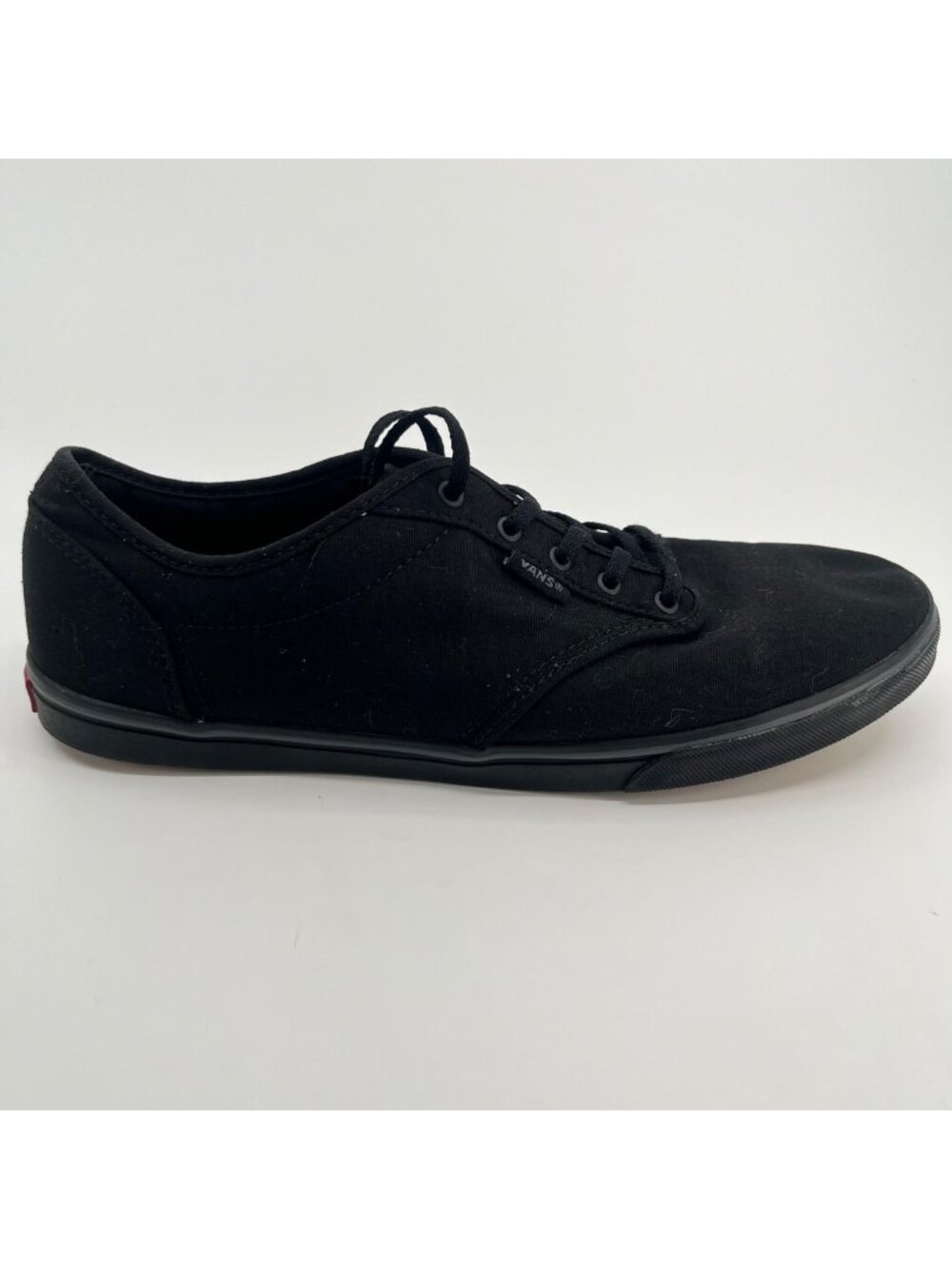 Vans Atwood Low Womens Size 10.5 Triple Black Athletic Skateboard Shoes Sneakers